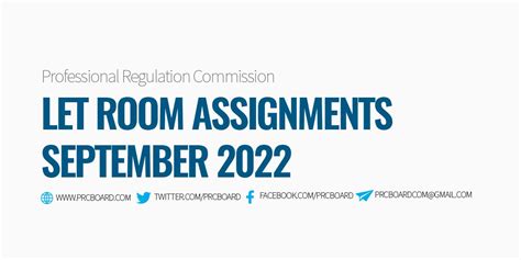 prc room assignment|let room assignment 2022.